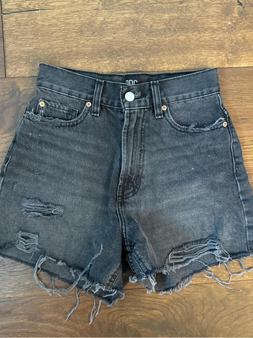 Urban Outfitters BDG Black Distressed High-Rise Denim Shorts
